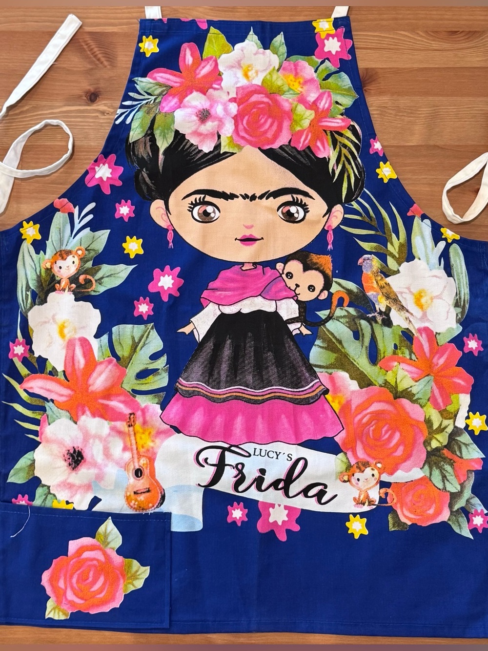 Mexican Folk Art artist Frida Kahlo apron mandil Housewarming gift
